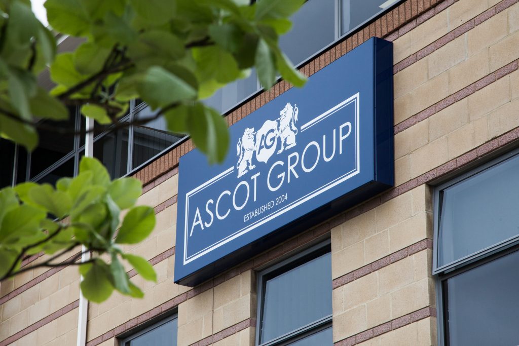 blue Ascot Group sign