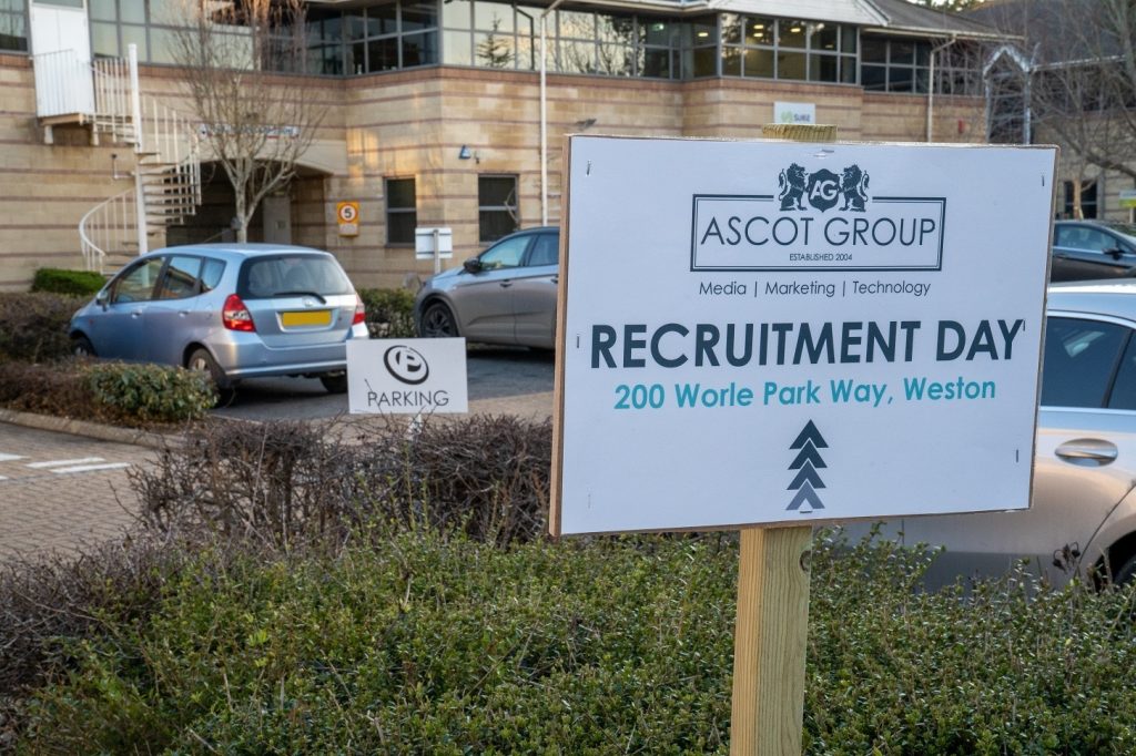 Ascot Group recruitment event signage