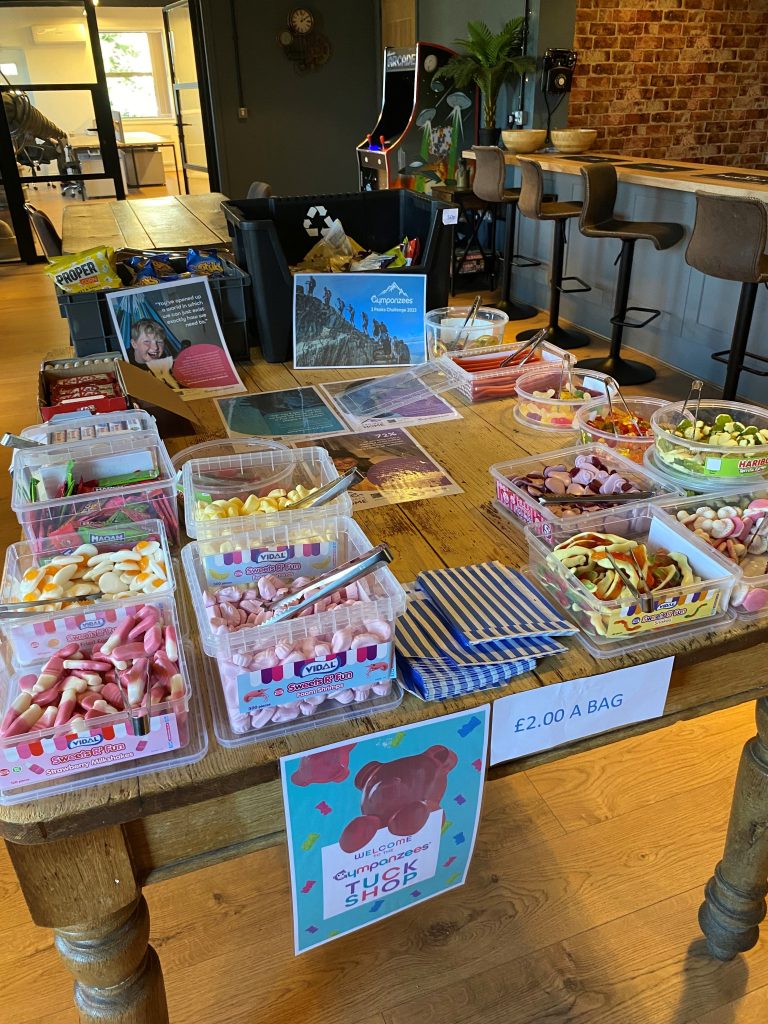 The Ascot Group lounge, sweets on a table